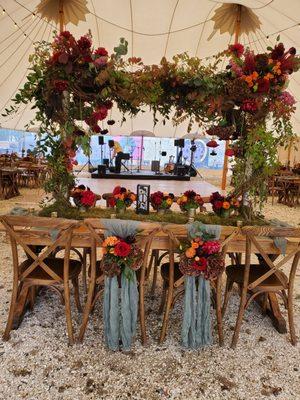 Gorgeous sweetheart table at White Chapel Projects!