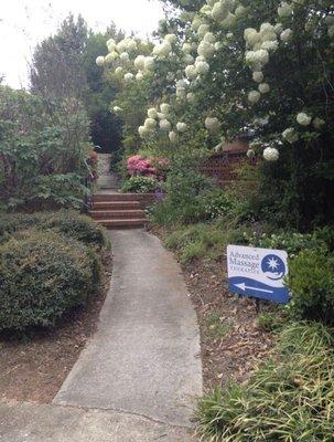 Walkway to the front door.