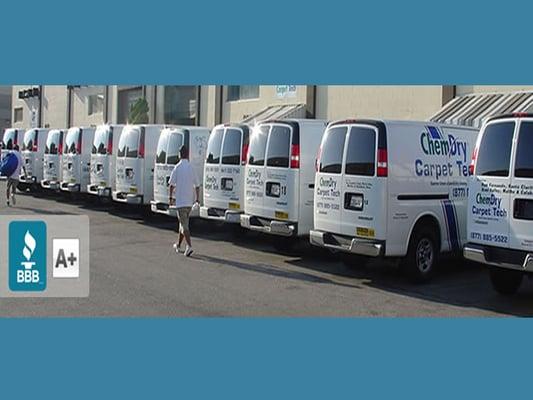 Full fleet of cleaning vans to service your needs