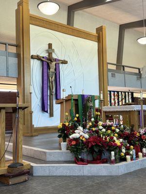 The altar at St. Maria Goretti.