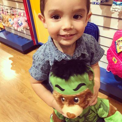 My son's first build a bear