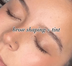 brow shape and tint