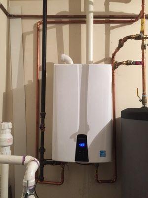 Installation of new tankless water heater