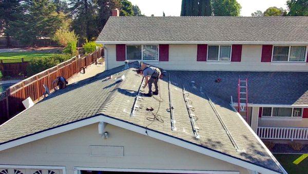 The boys hard at work, getting a solar system installed for a lovley couple in Tracy, CA