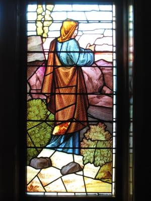 One of many stained glass windows in this beautiful church, built in 1860.