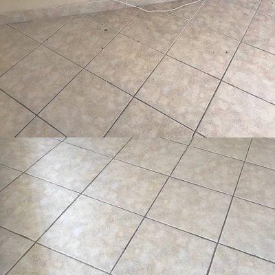 Floor cleaning (before & after)