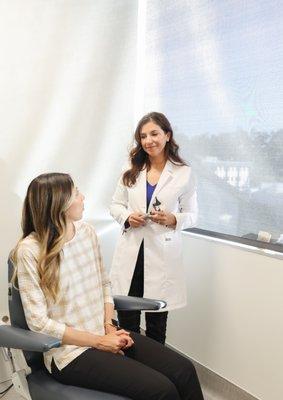 Dr. Lewis and patient at our Wilshire office.