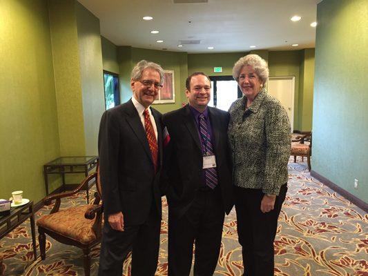 Chatting w/CA Supreme Court Justice, Carol Corrigan and Justice Mark Simmons of the 1st Dist. Court of Appeal.