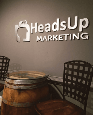 HeadsUp Marketing office lobby area