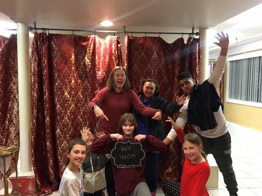 Birthday party fun in our event room after conquering the escape room double challenge