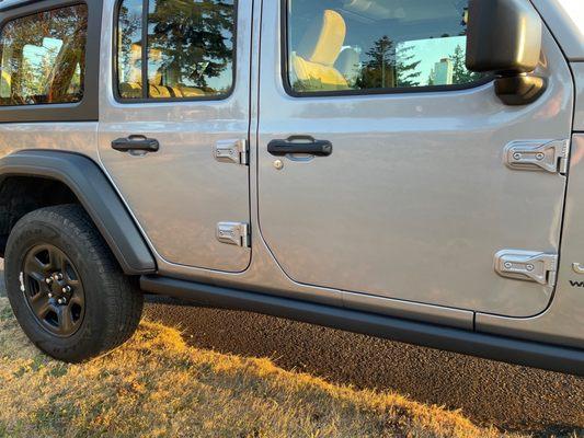 Before and after on my Jeep