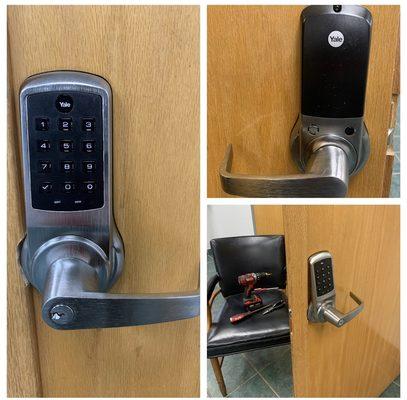 Keyless Yale entry system was installed to another happy customer call us today for free estimate