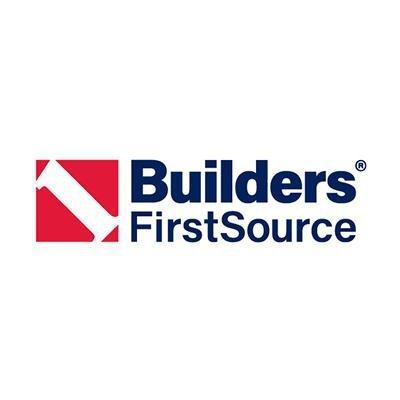 The image is a logo for "Builders FirstSource." It features a red square with a white stylized "1" inside, followed by the te...