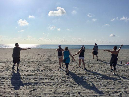 The beach is our gym! - Vita Vie Retreat Fitness Vacation