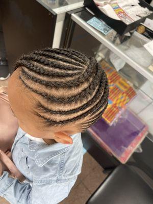 My daughter's lemonade braids.