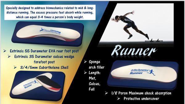 Customized for mid and long distance running. For more details visit www.orthodynamics.com or follow us on Facebook