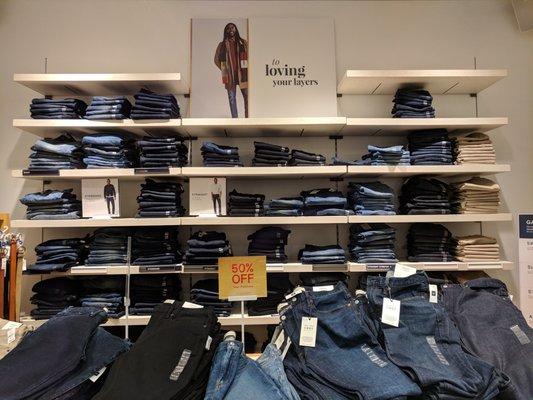 Men's jeans section (1 of 2).