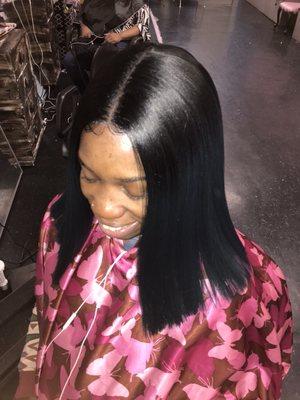 Lace closure wig install