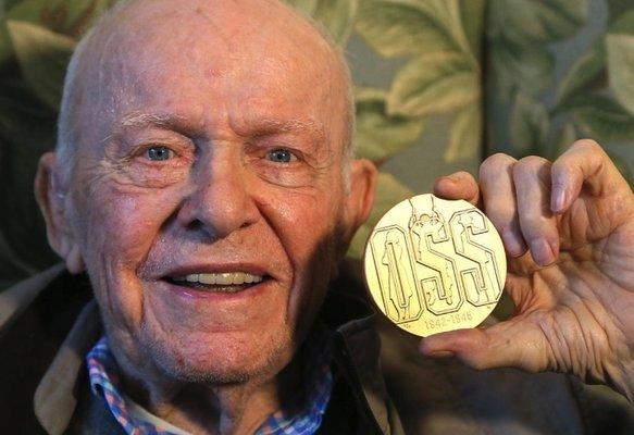 WWII veteran and Sterling Estates resident, Frank Gleason, with his Congressional Gold Medal of Honor!