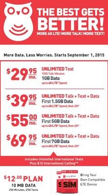 New Plans, More LTE, More Affordable. Bring in your cell and we do the rest.