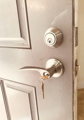 Combo lever Schlage lock set Key the like | Residential lock installation | Locksmith in Bethesda, MD