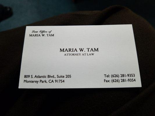 Maria W Tam Atty At Law