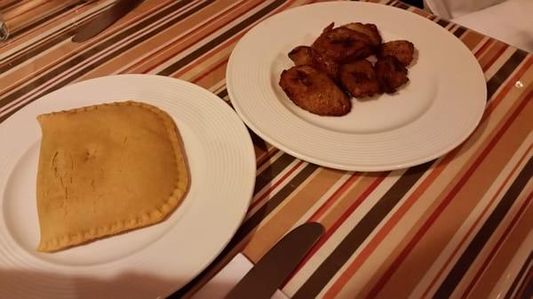 Beef patty and plantain appetizers