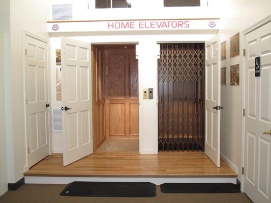 Take a Ride in one of our Home Elevators in our Showroom