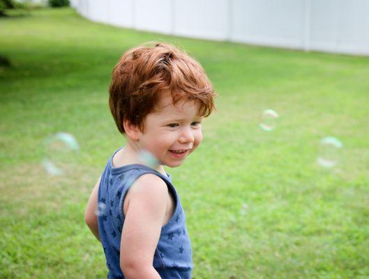 Always encourage speech using tools that engage the child (BUBBLES).