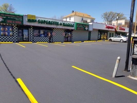 Commercial Parking lot Paved and Striped