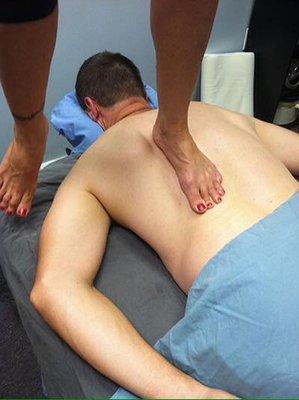 Barefoot massage is the best!