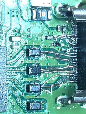 Playstation 4 HDMI port repaired with jumpers after another shop attempted the repair initially.