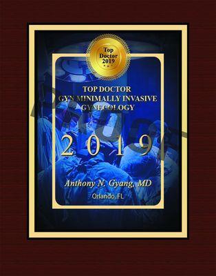 2019 Top Doctor  Minimally Invasive Gynecology