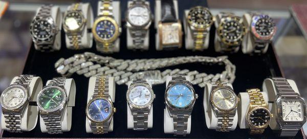 Variety of good watch brands Rolex to Cartier