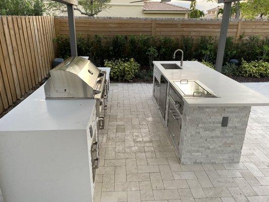 Check out this outdoor kitchen that we just built from the ground up!!!