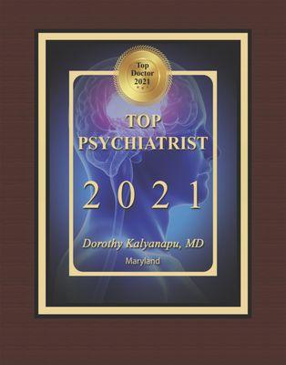 Awarded Top Psychiatrist 2021