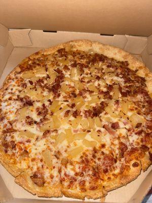 Pineapple bacon thin crust