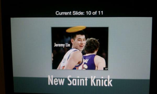 Jeremy Lin was in today's message!