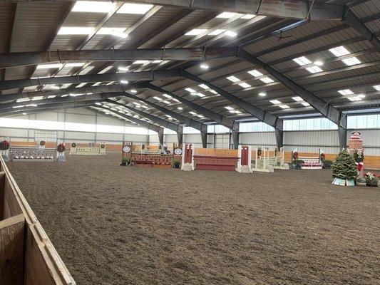 Main indoor arena set up for week of  Christmas "A" rated show 2021