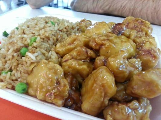 Double Orange Chicken & Rice... eh.