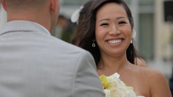 A beautiful smile during the ceremony.