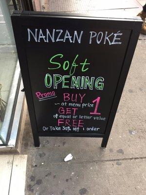 Soft Opening special