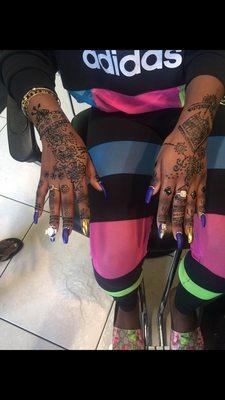 Black henne tattoos