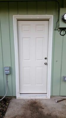 After exterior door install