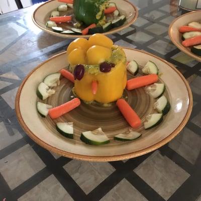 Got children?
 Stuffed Bell Pepper with green mash potatoes to hide kale.