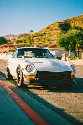 Datsun 240z shot on 35mm film with my Canon A-1 (Kodak Portra 400)