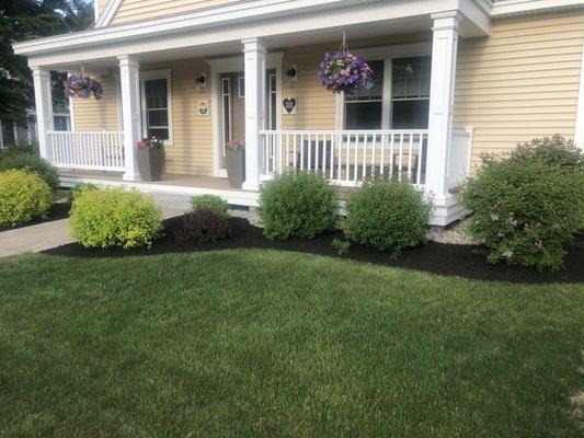 Front beds of house