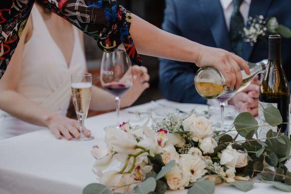 bride and grooms table