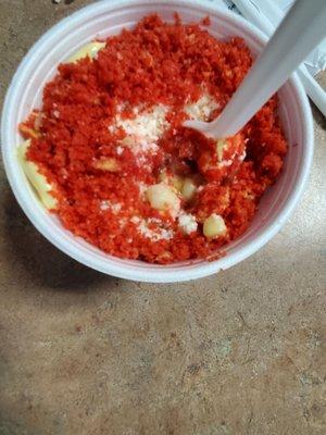 Corn and hot cheetos