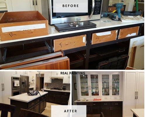 If you want to refresh your kitchen but don't want to spend a fortune; then call us and we'll repaint them for a beautiful new look!